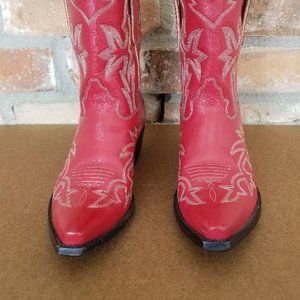 Red cowboy western Liberty Boot Co. 7B boots